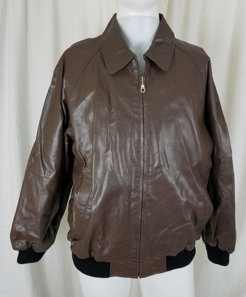 Scandia Woods Brown Leather Jacket Black Fleece Lined Flight Scandia Woods Brown Leather Jacket Black Fleece Lined Flight