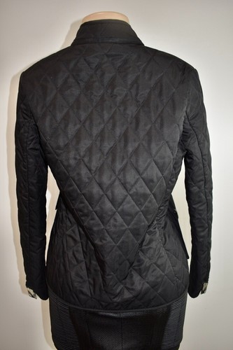 BURBERRY Black Quilted Jacket Size Small On Sale ns - Picture 11 of 14