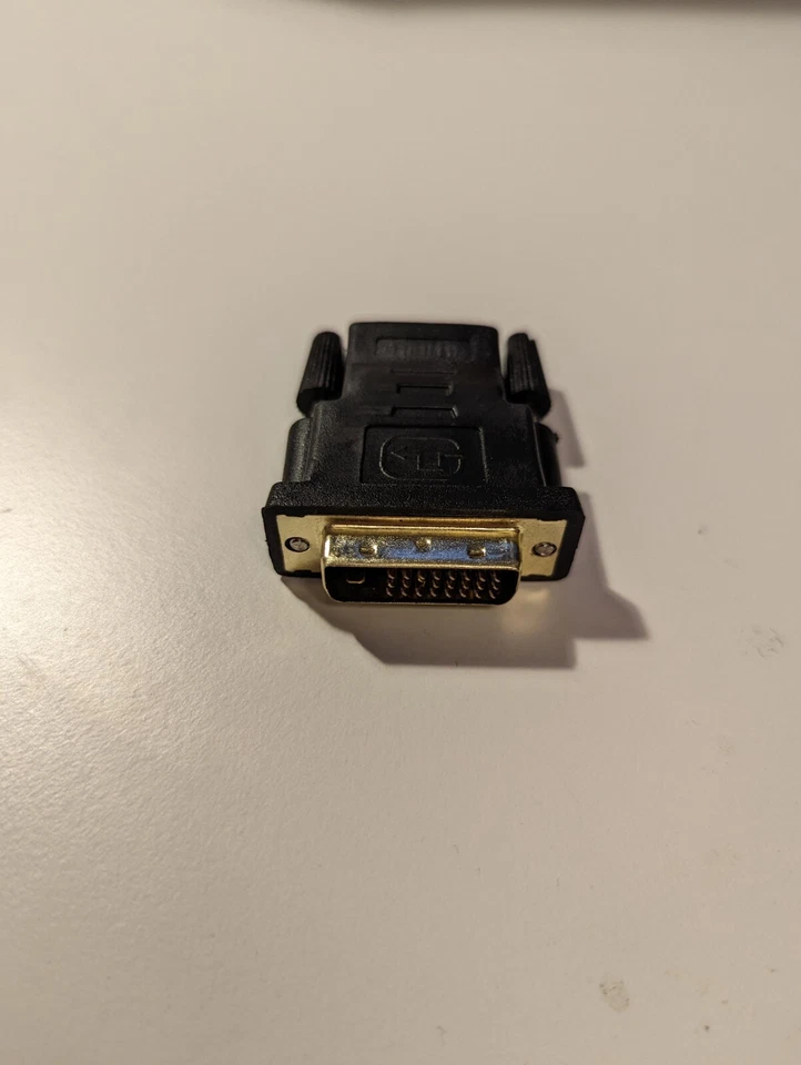 DVI-D (24+1) Stecker auf HDMI Buchse Konverter Adapter Koppler Stecker (Gold) - Bild 4 von 4
