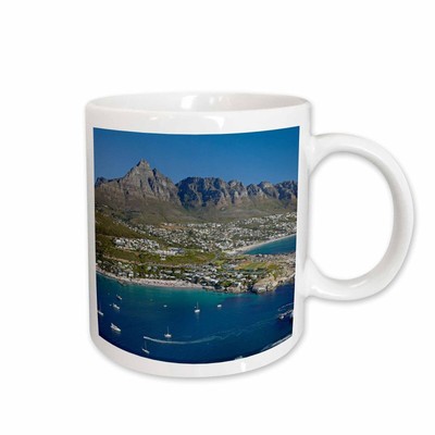 3dRose Clifton Beach and Camps Bay, Table Mountain, Cape Town, South Africa. Mug