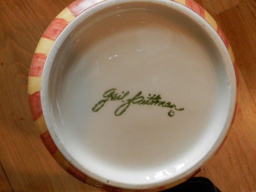 Southern Living At Home Large Serving Pitcher by Gail Pittman Siena striped - Picture 6 of 7