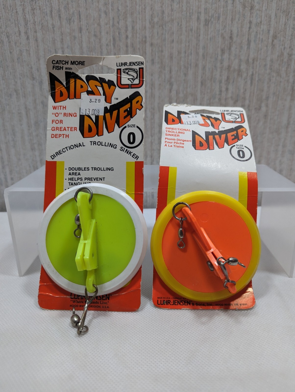 Lot of 2 Luhr Jensen Dipsy Diver Size 0 Adjustable Directional