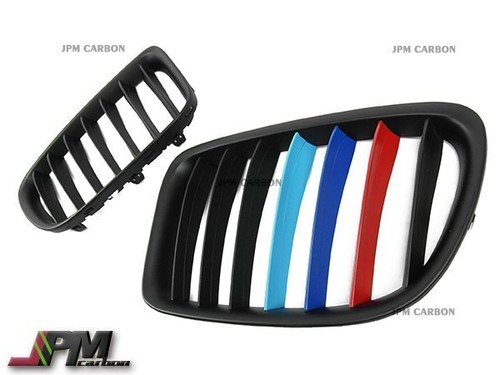 Matte Black Front M Color Grill Grille For BMW E84 X1 20i 28i 35i SUV 2010-2015 - Picture 4 of 4