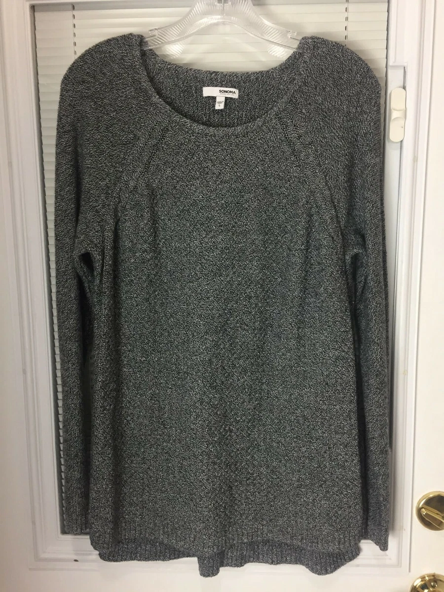 Women s Sonoma Black White Knit Sweater Size Large RN 73277
