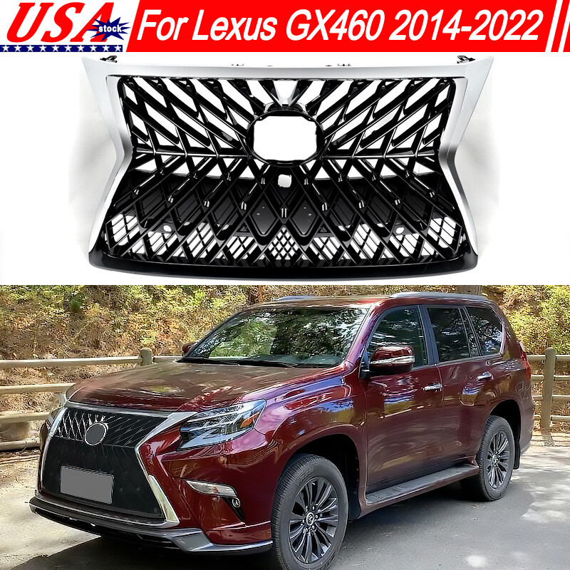 For 2014-2022 Lexus GX460 Sport Factory Style Chrome+Black Front