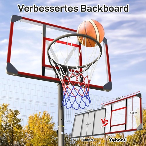 Basketballständer Basketballkorb Basketballanlage Höhenverstellbar 147-260cm DE - Bild 2 von 8