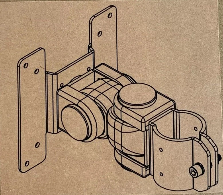 Pole mount Bracket For TV / Monitor 35mm Pole VESA 75/100mm LCD/Karaoke - Image 3 of 4
