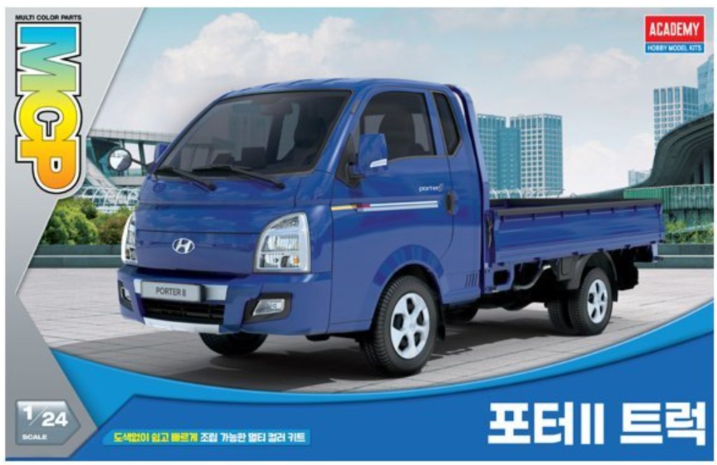 1/24 Hyundai PORTER II 2 TRUCK Blue Car MCP Hobby Model Kit #15144 