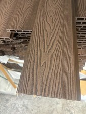 Chocolate Embossed Tongue & Groove Wood Composite Gate & Fence Board Panels