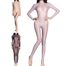 Women Lingerie Stretchy Catsuit Nylon Bodysuit Tights Jumpsuit Teddy Underwear