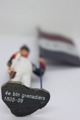 Figurine Hachette Porte-Drapeau Vélites De Turin 1805 - Armées Napoléon, échelle 1:22,5 (75mm), Plomb Peint