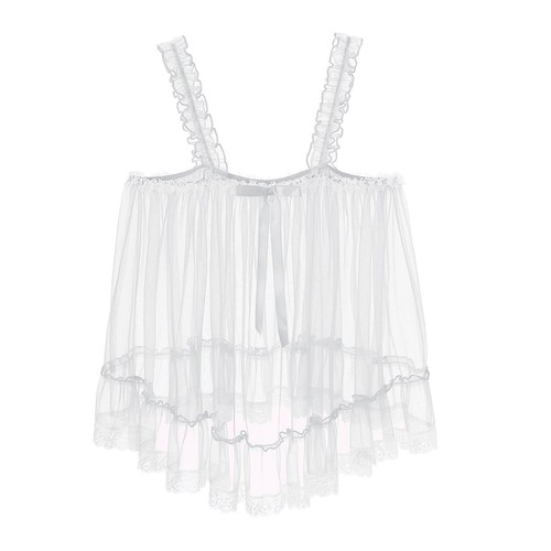 FEESHOW Womens Sexy Lace Sheer Sleepwear Dress See-Through Slip Tops AU - Picture 48 of 76