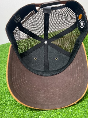 Carhartt x New Era NFL Dallas Cowboys Retro Logo Trucker Tan Mesh Snapback RARE - Picture 5 of 10