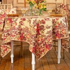 April Cornell Bountiful Harvest Tablecloth 54 x 54 Breakfast Cloth Antique