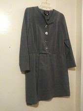 AKRIS for Bergdorf Goodman Women Gray Dress Dress 10 Gorgeous button front