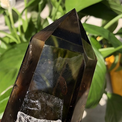 300g natürlicher Rauch Citrin Quarz Obelisk Quarz Kristall Spitze Stab XA5043 - Bild 7 von 11