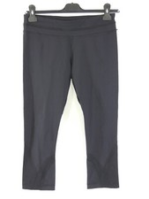 Lululemon Legging Cropped Black Gym Workout Yoga Sport Pilates Zip Size 8 M L