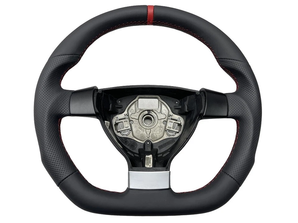 AUSTAUSCH  Lenkrad Leder  Lederlenkrad  Vw POLO 9N 9N3  Daumen ABGEFLACHT - Bild 4 von 4