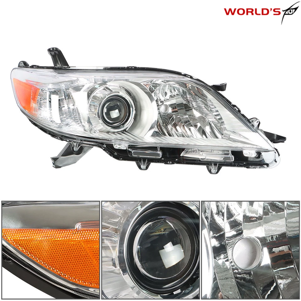 Par de faros halógenos cromados para Toyota Sienna 2011-2020 Foto 3 de 4