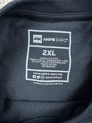 Anime Expo General Registration T Shirt 2XL Mens Black Short Anime Expo General Registration T Shirt 2XL Mens Black Short