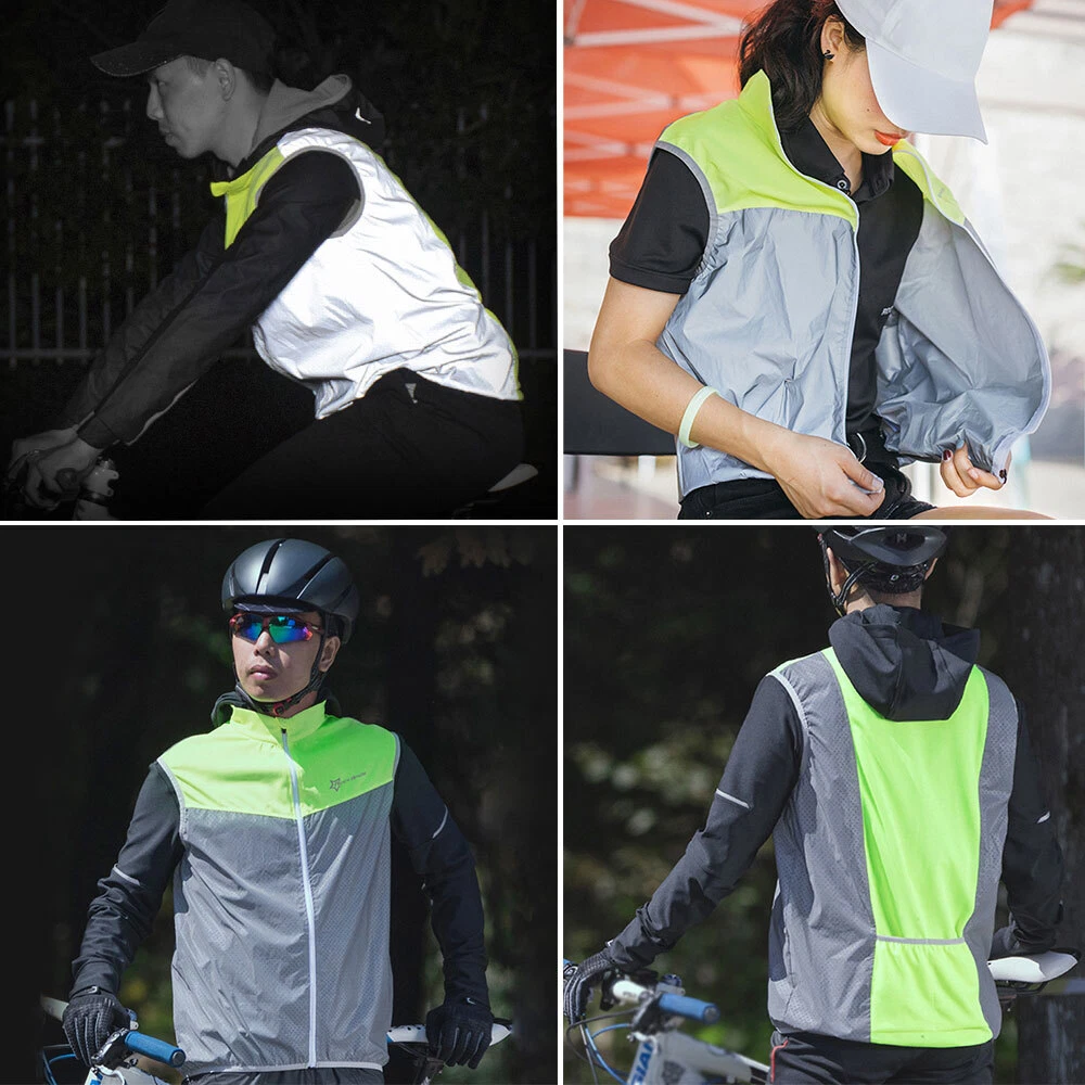 ROCKBROS Reflective Vest For Men Women Cycling Safety Vest