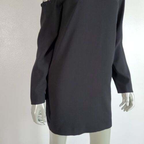 IRO Breen Black Cold Shoulder Dress FR 36 US Size 4 Small Long Sleeve NWT - Picture 4 of 12