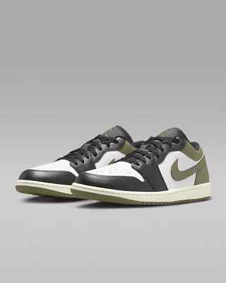 靴 Nike Air Jordan 1 Low Black/White/Olive $_57.PNG?set_id=880000500F