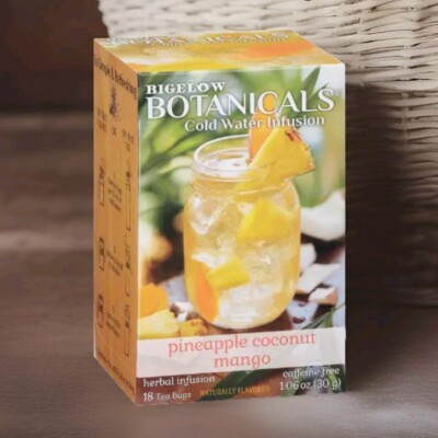 Bigelow Botanicals Pineapple Coconut Mango Herbal Tea with Pineapple 2 PACK