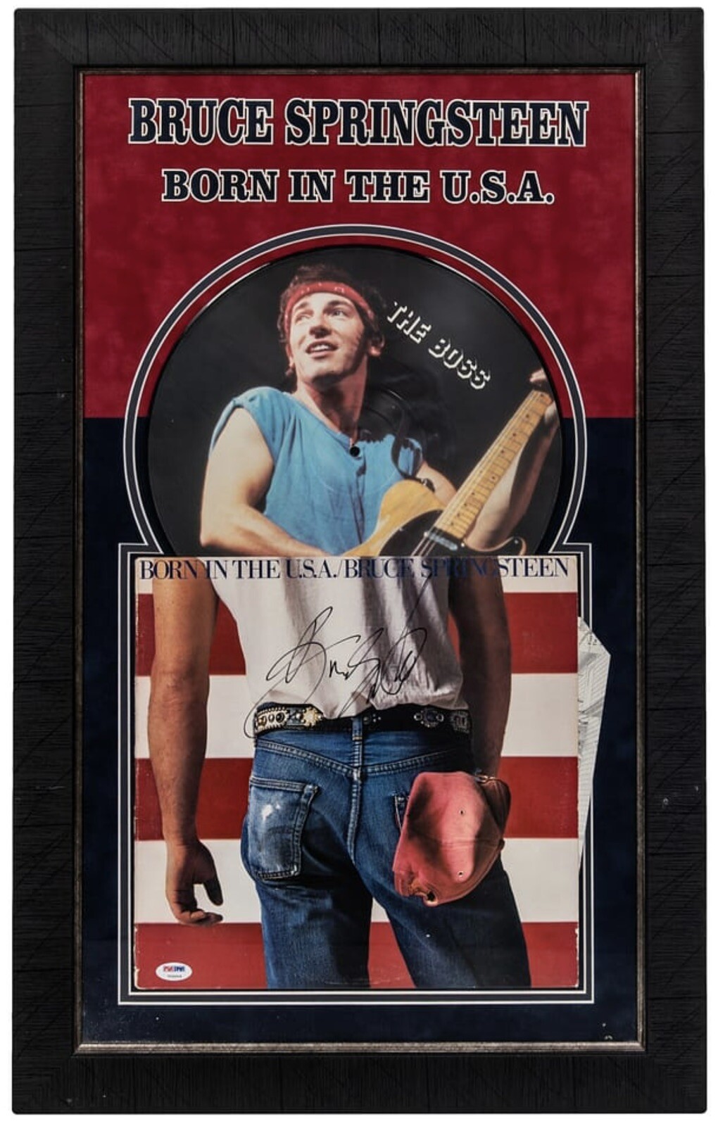 Bruce Springsteen Signed Autographed Framed Born In The USA Album Vinyl PSA/DNA
