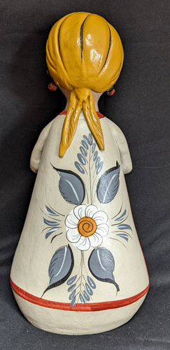 Niña de cerámica Tonala vintage de 11" de alto - Imagen 2 de 5
