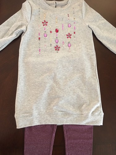 NWT Gymboree Girl Woodland Weekend Gem Dress & Leggings Outfit 4 8 12 - Picture 6 of 7