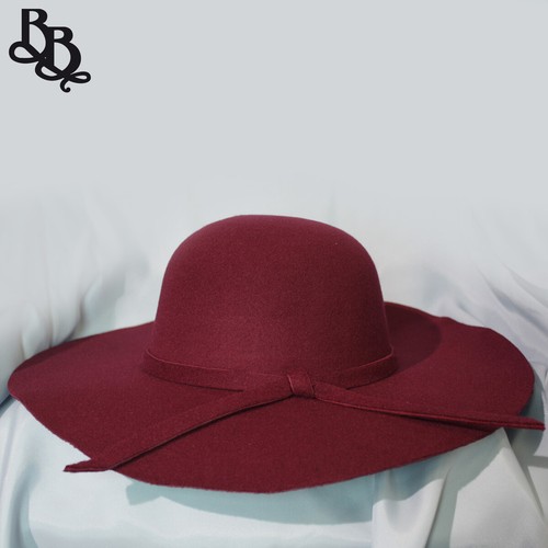 N292 Ladies Summer Felt Wide Brim Hat - Picture 4 of 8