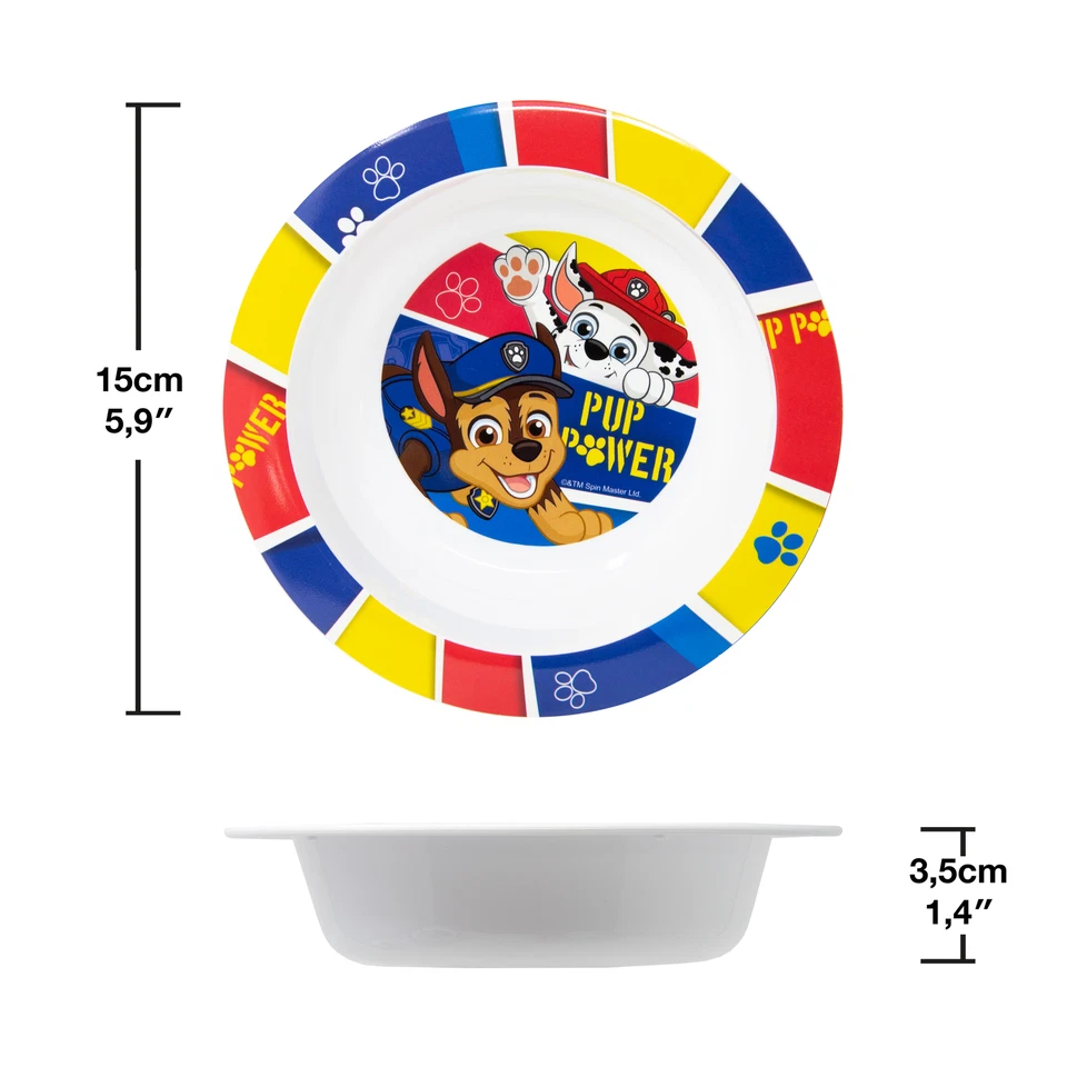 Kindergeschirr Set Paw Patrol Kinder Geschirr Jungen Geschirrset Kinderbesteck - Bild 3 von 4