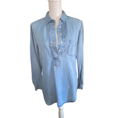 Ann Taylor Loft| The Softened Shirt| Button Front Long Sleeve