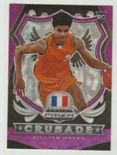 2020 Prizm Draft Picks Basketball #92 Killian Hayes Crusade Purple Wave PISTONS