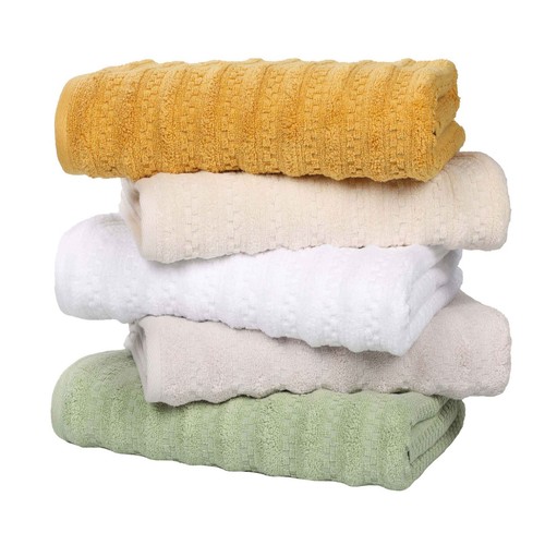 Zuma Zero Twist Cotton Waffle Weave Solid Striped Textured Hand Towels, Set of 6 - Picture 3 of 48
