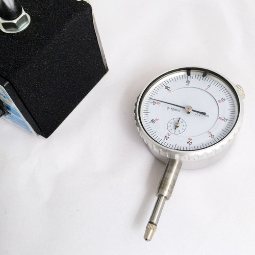 Metric Dial Indicator Gauge 0 - 10mm Magnetic Base Holder 0.01mm Resolution Case - Picture 9 of 12