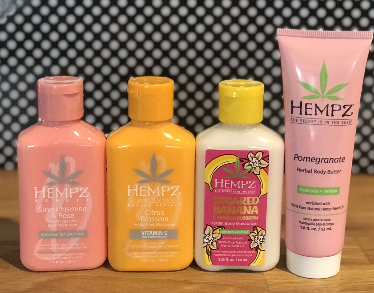 Hempz Moisturizer Body Butter Banana Jasmine Rose Citrus Blossom Pomegranate
