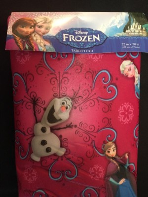 FROZEN Elsa Olaf PEVA Tablecloth 52x70 Kids Disney Princess Birthday ...