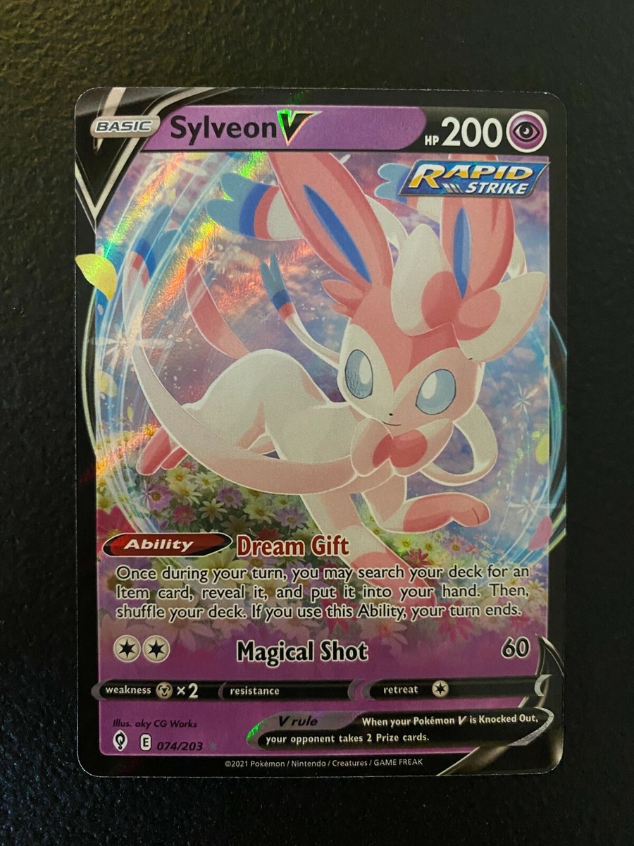 2021 Pokemon, Evolving Skies, #74/203 Sylveon V, Holo Ultra Rare