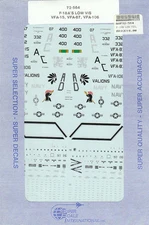 1/72 SuperScale Decals Navy F-18A Hornet Low Vis VFA-15 VFA-87 VFA-106 72-564