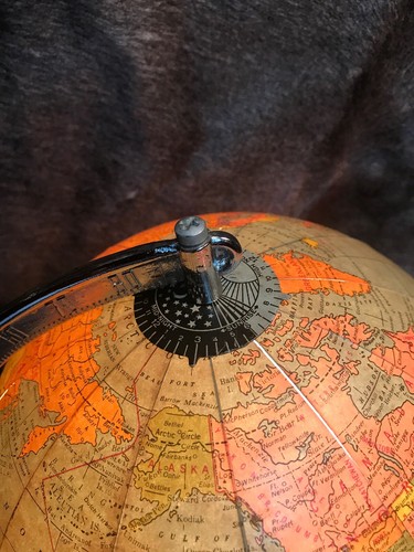 Vintage 8 Inch Illuminated Globe By Legend.On Chrome Base With Chrome Axis.1950s - Picture 2 of 12