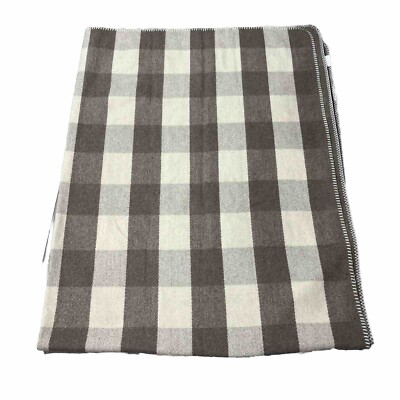 100% Ektos 90% Wool Blanket  70 X 94  Warm Camping Blanket Throw Bed EUC