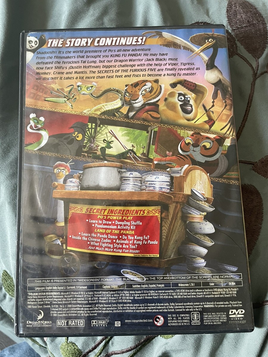 AAA DVD 1st〜5th Secret of the Furious Five: The Kung Fu Panda Story Continues DVD