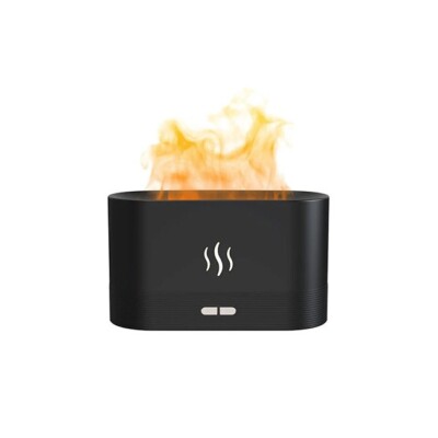3D Flame Air Humidifier Essential Oil Ultrasonic Aroma Diffuser Home Office Mist
