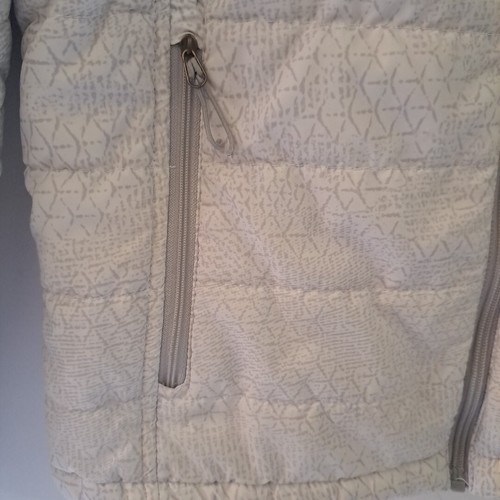 New Balance Jacket White & Gray Logo ~ Size SMALL - Fuzzy FLeece Interior - VG+ - Picture 11 of 22