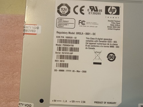 HP BRSLA-0601-DC LTO-4 Ultrium Tape Drive PD098D#700 SUN 003-4593-01 - Afbeelding 4 van 8