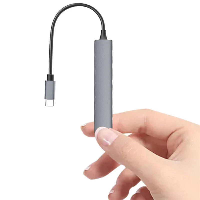 4-Port USB 3.0 Hub Adapter with Type-C for Laptop High-Speed 5Gbps