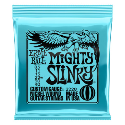 Ernie Ball 2228 Mighty Slinky Nickel Wound Electric Guitar Strings 8.5-40
