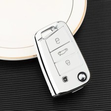 Schlüssel Case Cover Hülle für VW Golf 7 Passat B8 Touran Polo Sharan Weiss